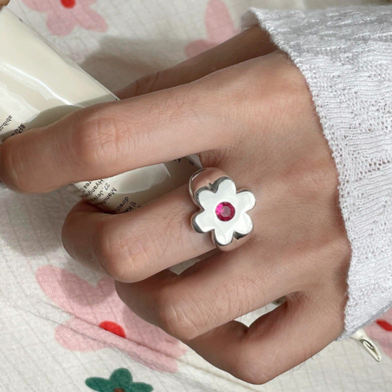 Women's Sier Simple Light Luxury High-grade Index Finger Open Rings
