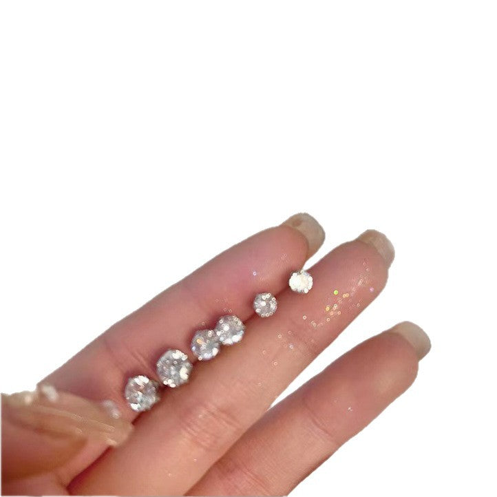 Match Sets Of Cute Finely Inlaid Girly Ear Stud Earrings