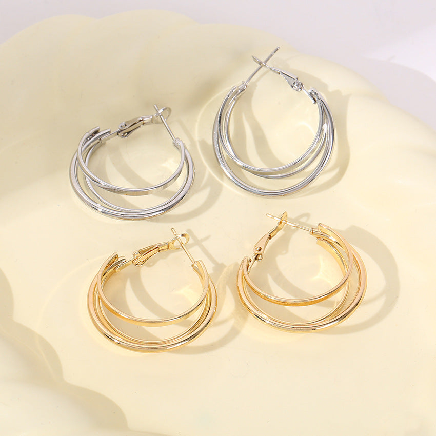 Geometric Double Layer Retro Wind Premium Earrings