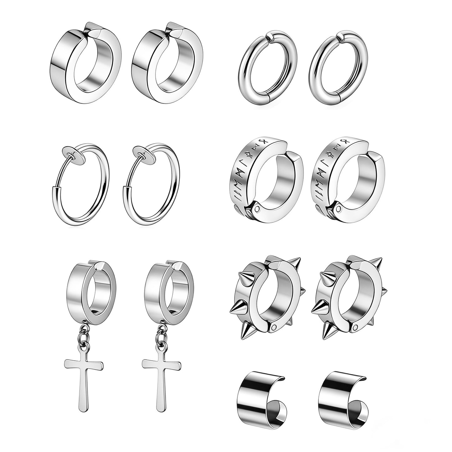 Korean Style Titanium Steel Ear Clips Clip Earrings