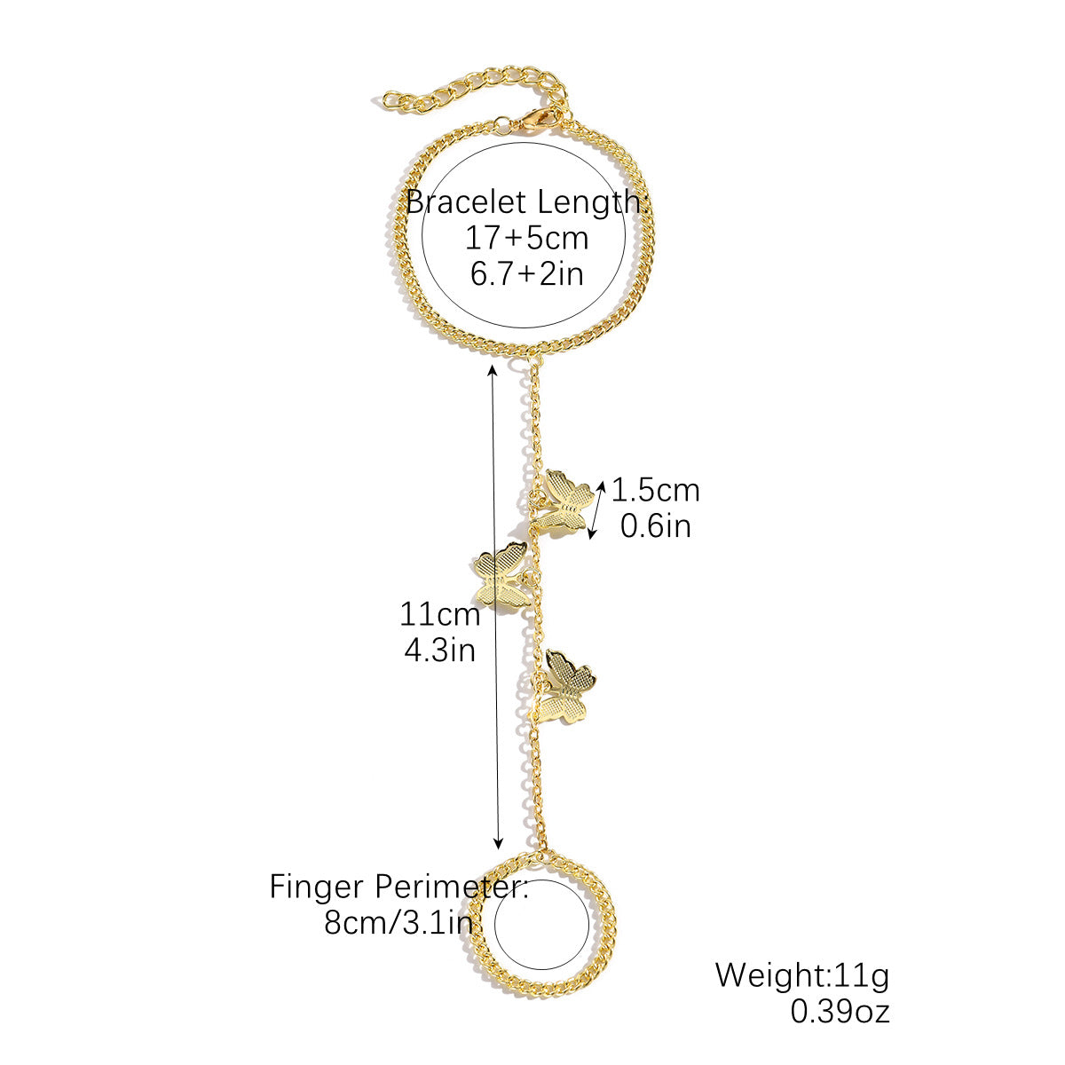 Chain Finger Simple Elegant High-grade Pearl Rhinestone Bracelets