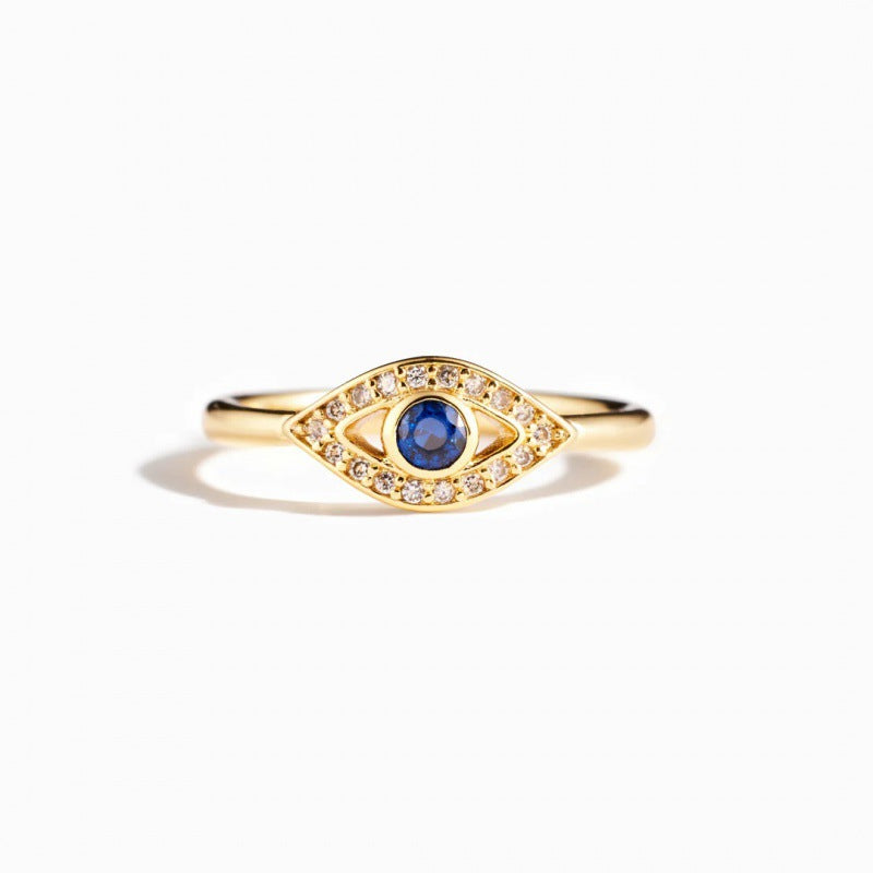 Sier Devil's Eye Female Evil Forefinger Ring