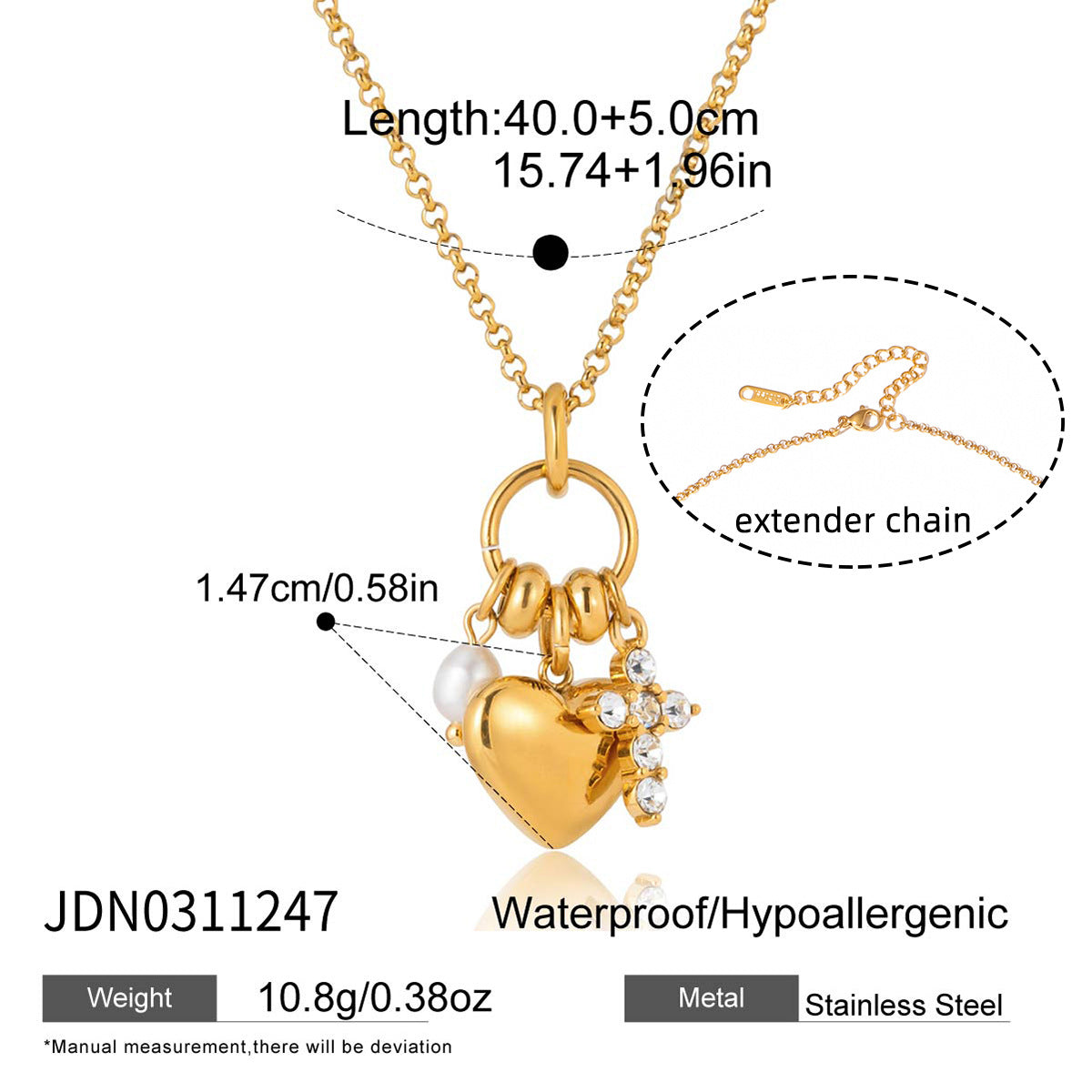 Steel For Valentine's Day High-grade Heart Light Luxury Minority Clavicle Necklaces