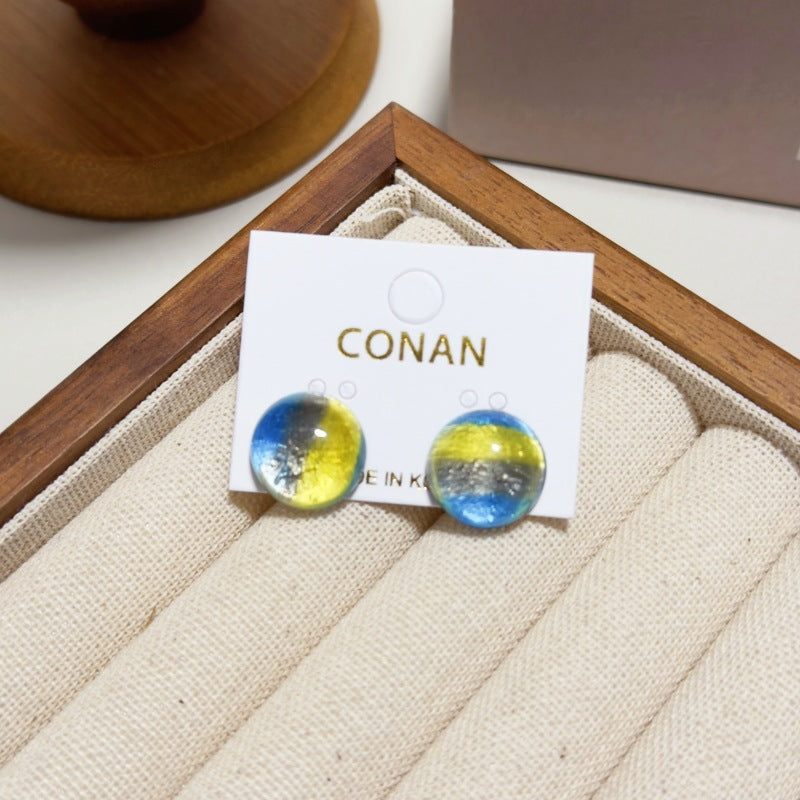 Women's Retro Blooming Acrylic Curved For Simple Stud Earrings