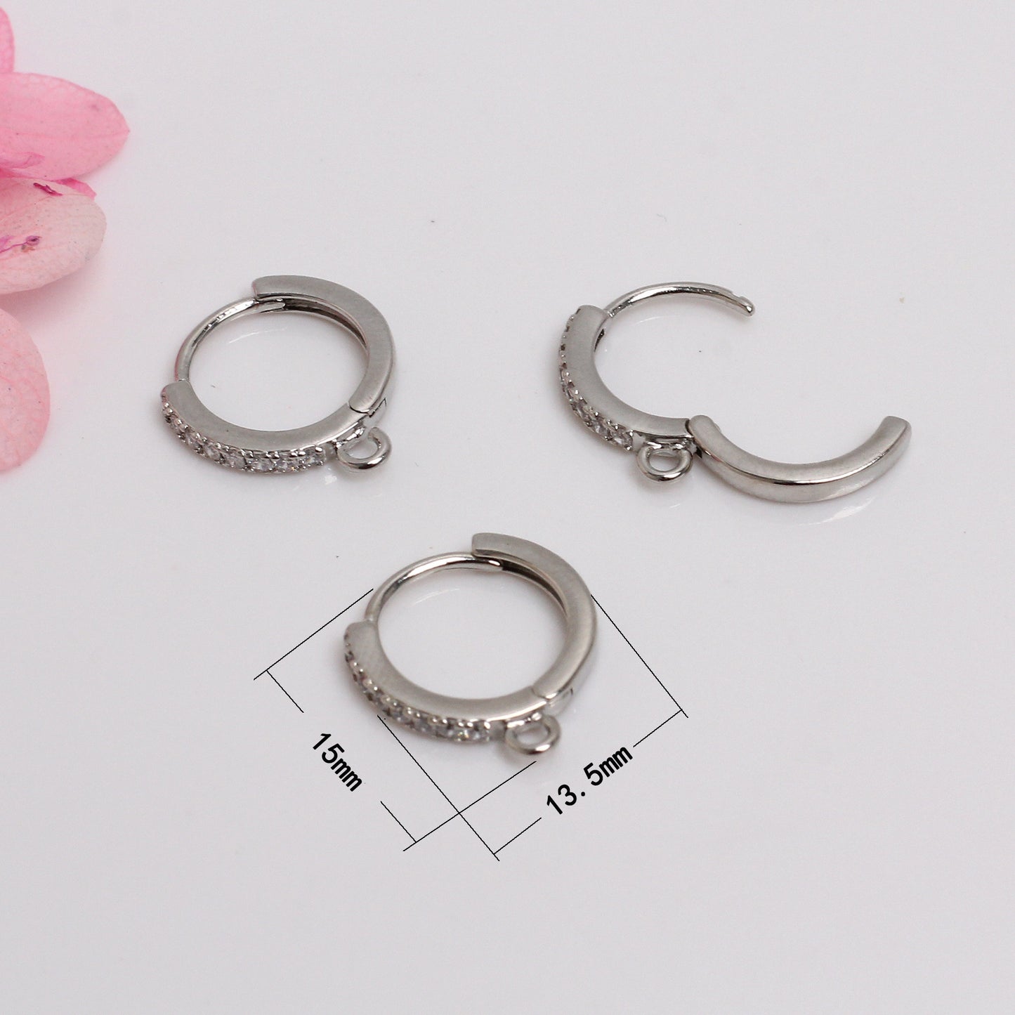 Gold-plated Color Retention Fine Ear With Lifting Lug Material Round Earrings