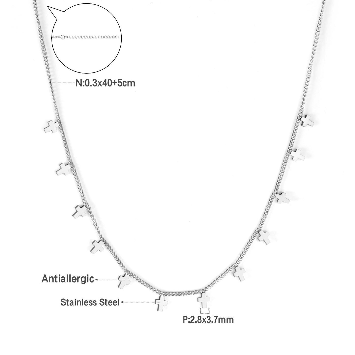 Niche High-grade Simple Temperamental Geometric Electroplated Stainless Necklaces