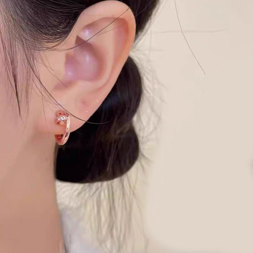 Knotted Circle Ear Clip Trendy Simple Earrings