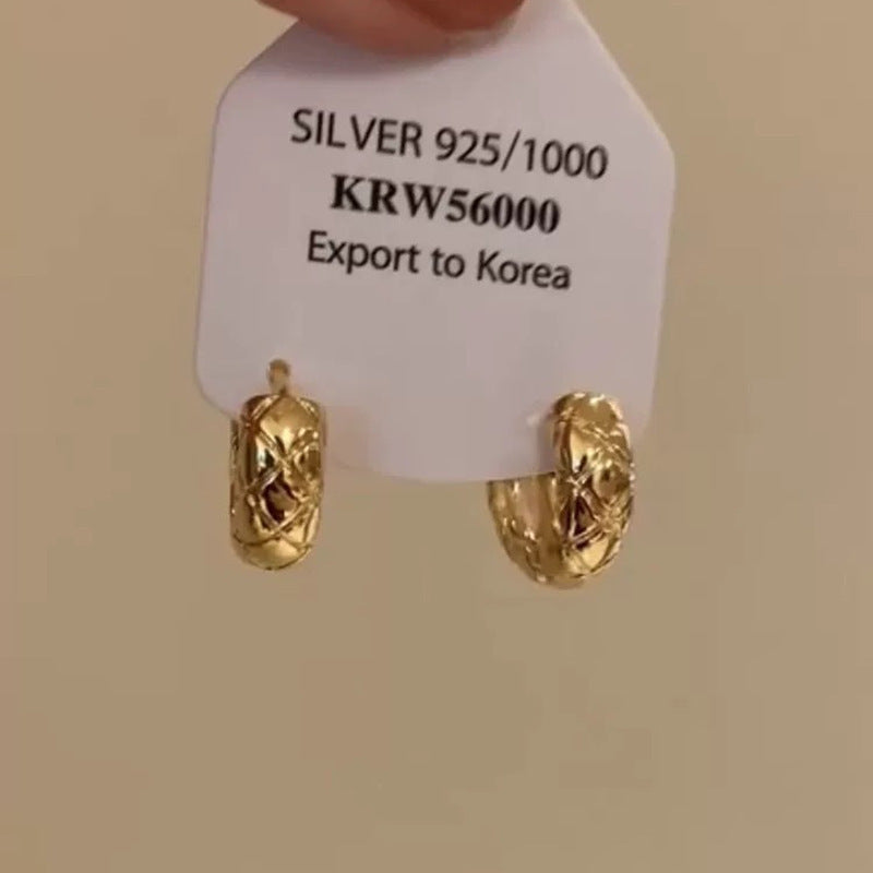 Women's Geometric Ellipse Simple Ear Clip Fashionable Elegant High-grade Rings