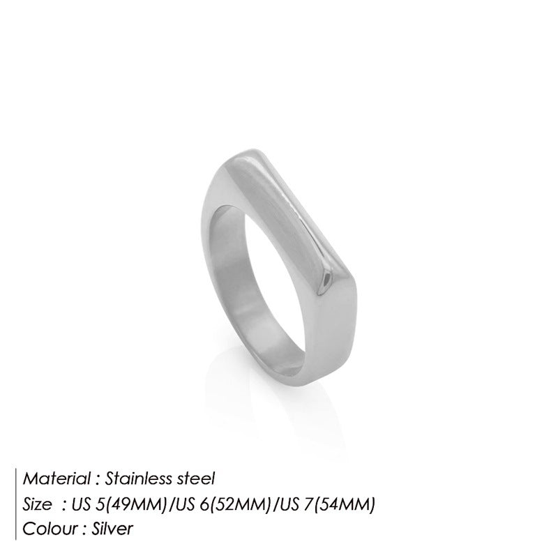 Stainless Steel Female Minority High Sense Rings