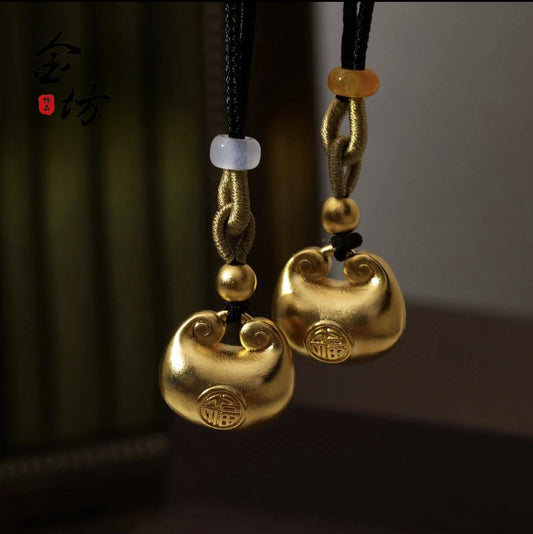 Ancient Style Alluvial Chubby Fu Blessing Pendants