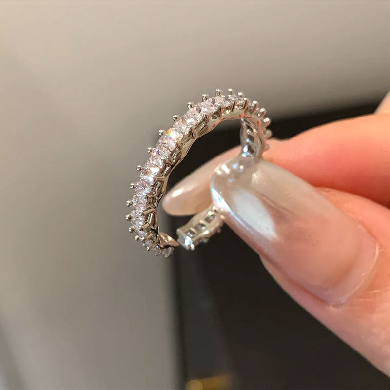 High-grade Zircon Open-end Pearl Female Gentle Rings