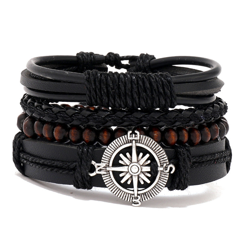 Women's & Men's Ornament Simple Hand Woven Rope Leather Bracelets