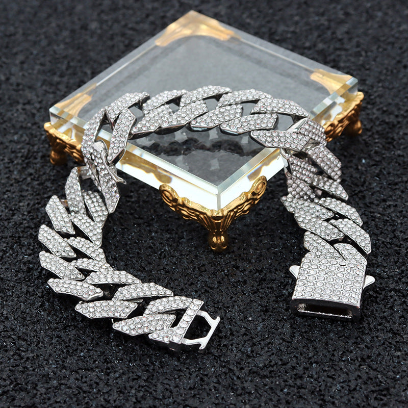 Men's Diamond-shaped Full Diamond Cuban Trendy Cool Necklaces