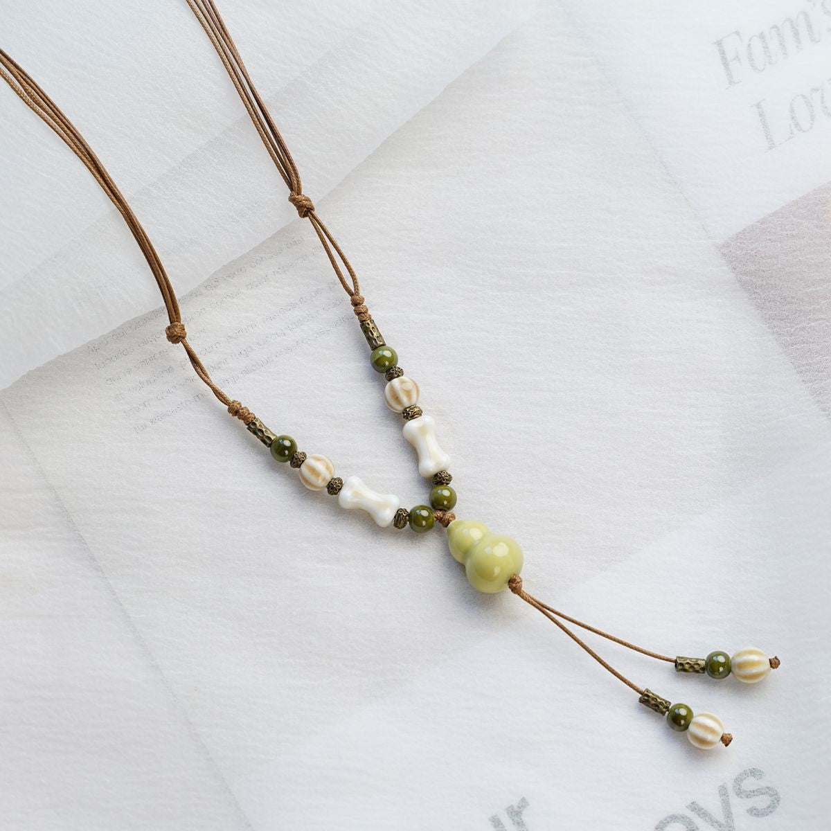 Style Personalized Trendy Ceramic Geometric Colorful Fish Long High-grade Necklace