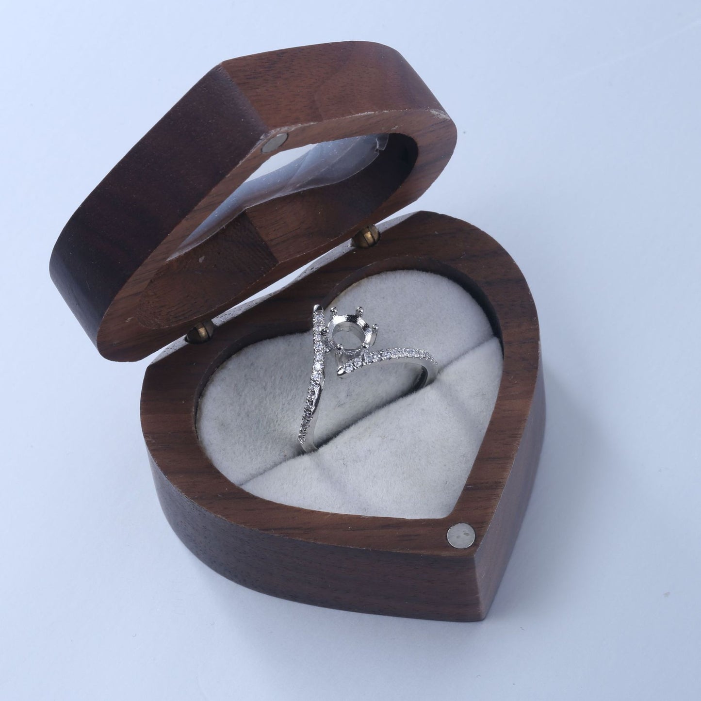Frame Jade Zircon Diamond Finger Rest Opening Rings