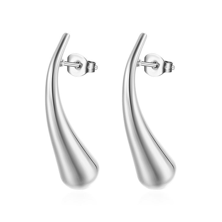 Women's Stainless Steel Water Drop High-grade Artistic Earrings