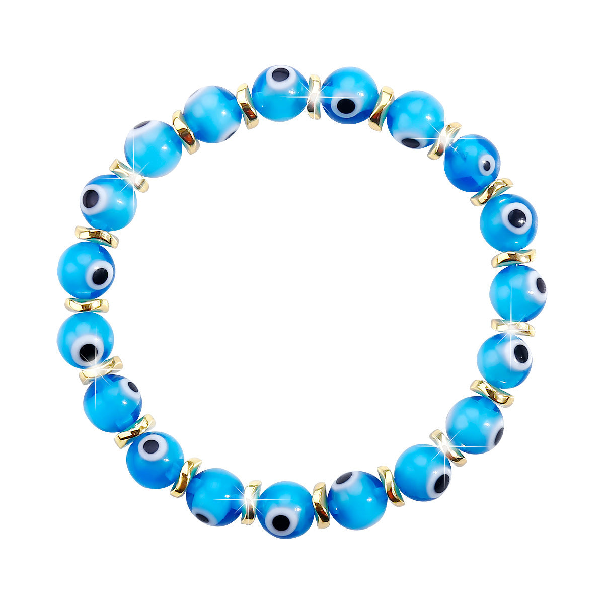 Women's & Men's Haematite Glass Eye Beaded Devil Bracelet