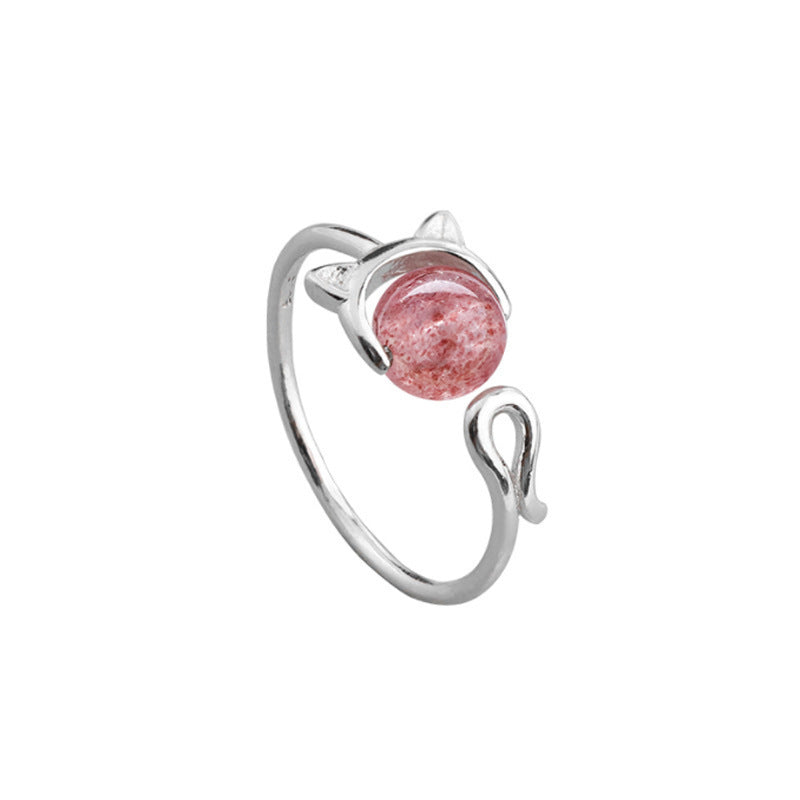 Women's Sier Anxiety Three-ring Smart Index Finger Rotating Ring