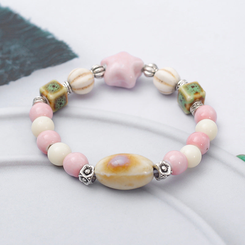 Retro Ethnic Style Niche Ceramic Female Bracelet