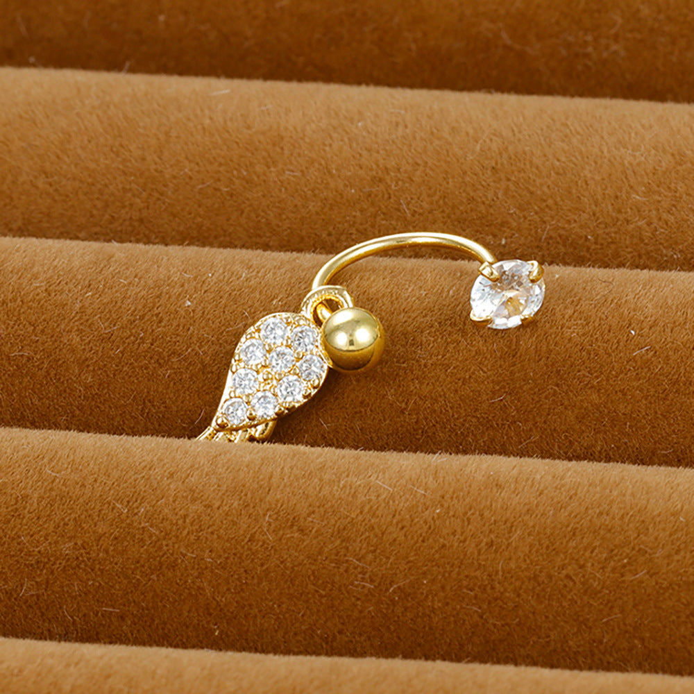 Shaped Piercing Flower Zircon Ear Bone Earrings