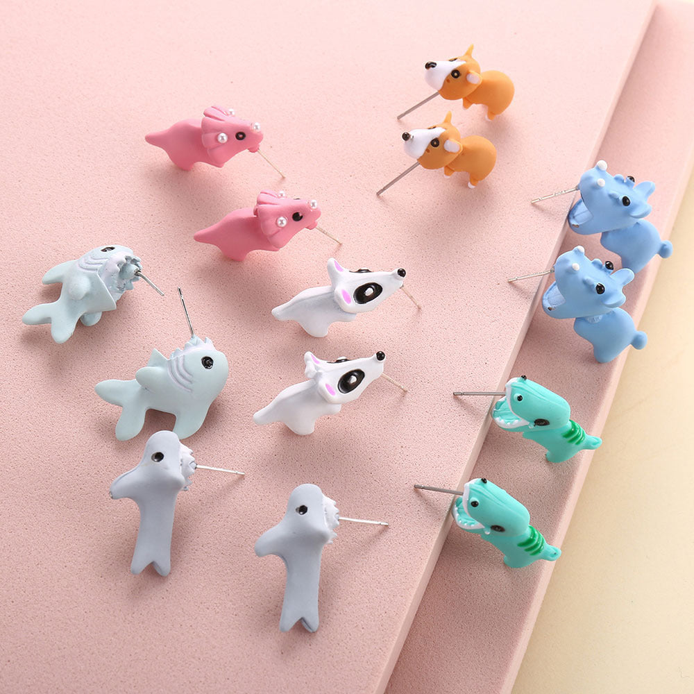 Dinosaur Mini Cartoon Animal Refreshing Jewelry Earrings