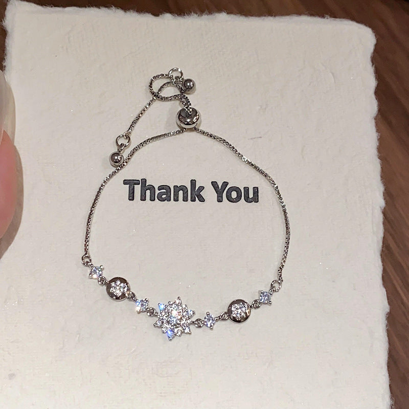 Women's Crystal Clover Diamond High Sense Special Interest Light Luxury Bracelet