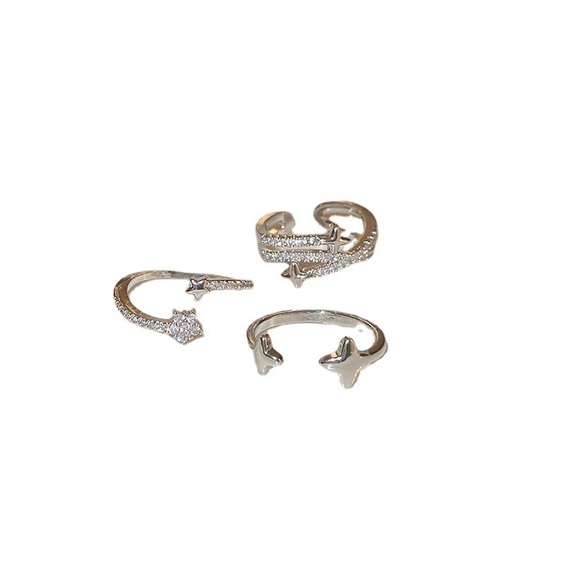Style Stars Open Niche Design Zircon Index Finger Temperament High Rings