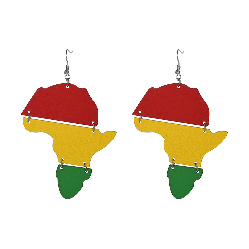Round Ethnic Style Retro Dangle African Earrings