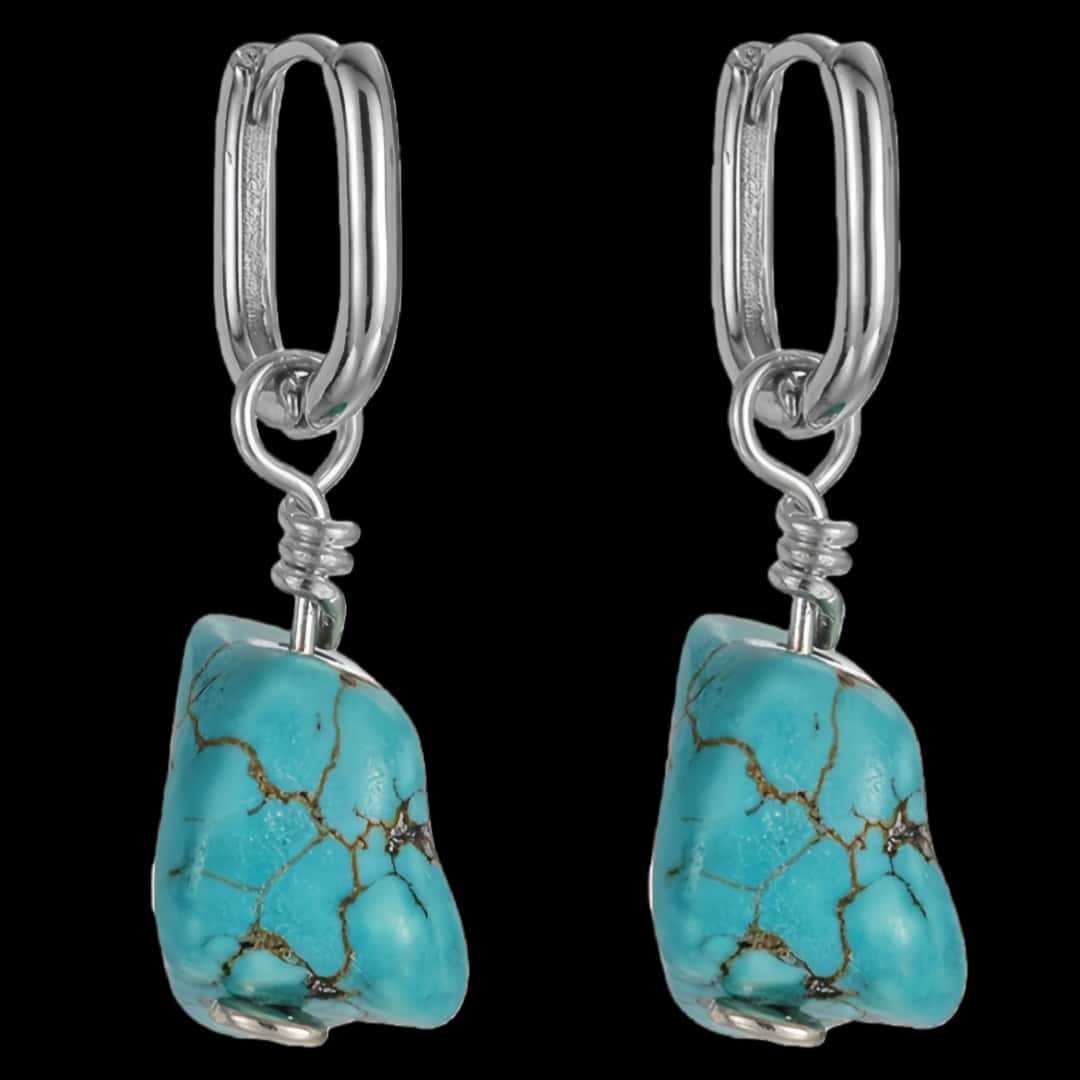 Women's & Men's Retro Neutral Tibetan Handmade Fashion Blue Earrings