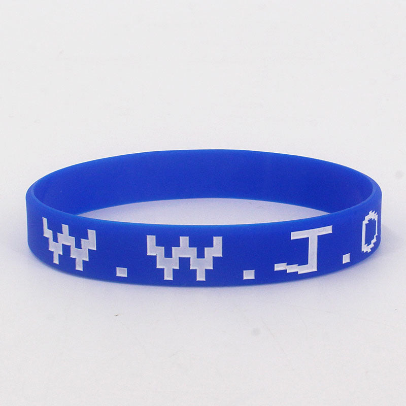 Women's & Men's Sports Style Silicone Concave Color Filling Adult Rubber Wrist Bracelet