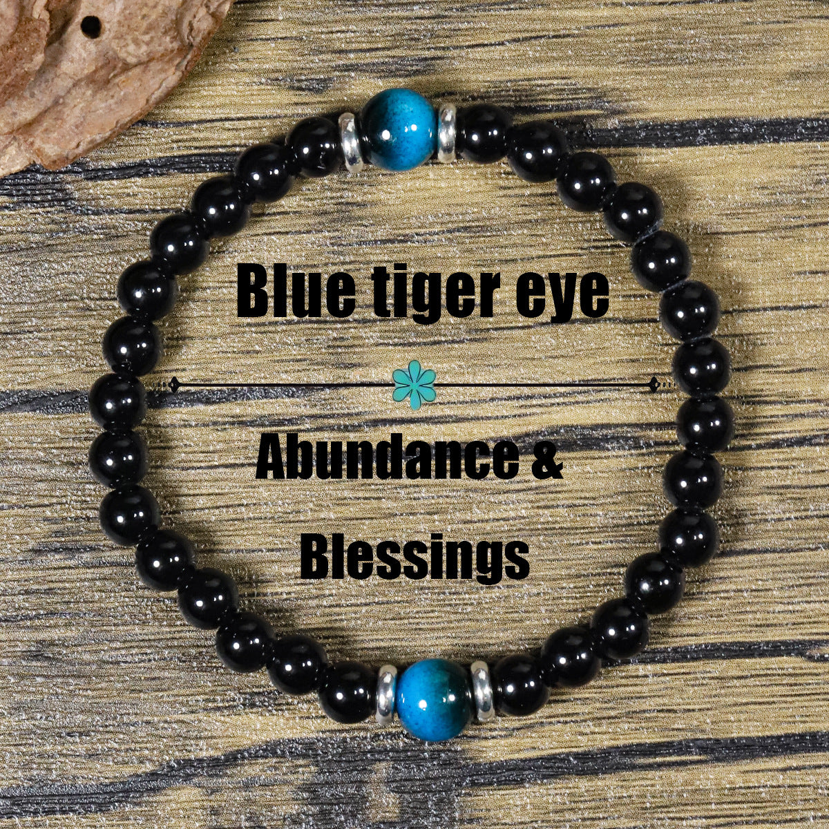 Tigereye Natural Stone Beaded Crystal Unisex Bracelet
