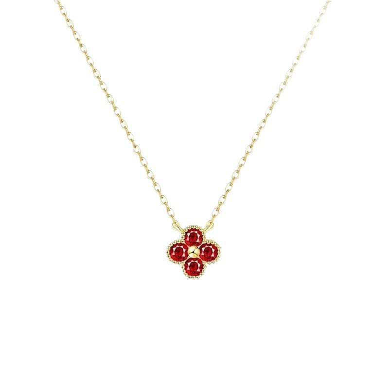 Women's Colors Four-leaf Clover Affordable Luxury Fashion Temperament Design High-grade Pendants