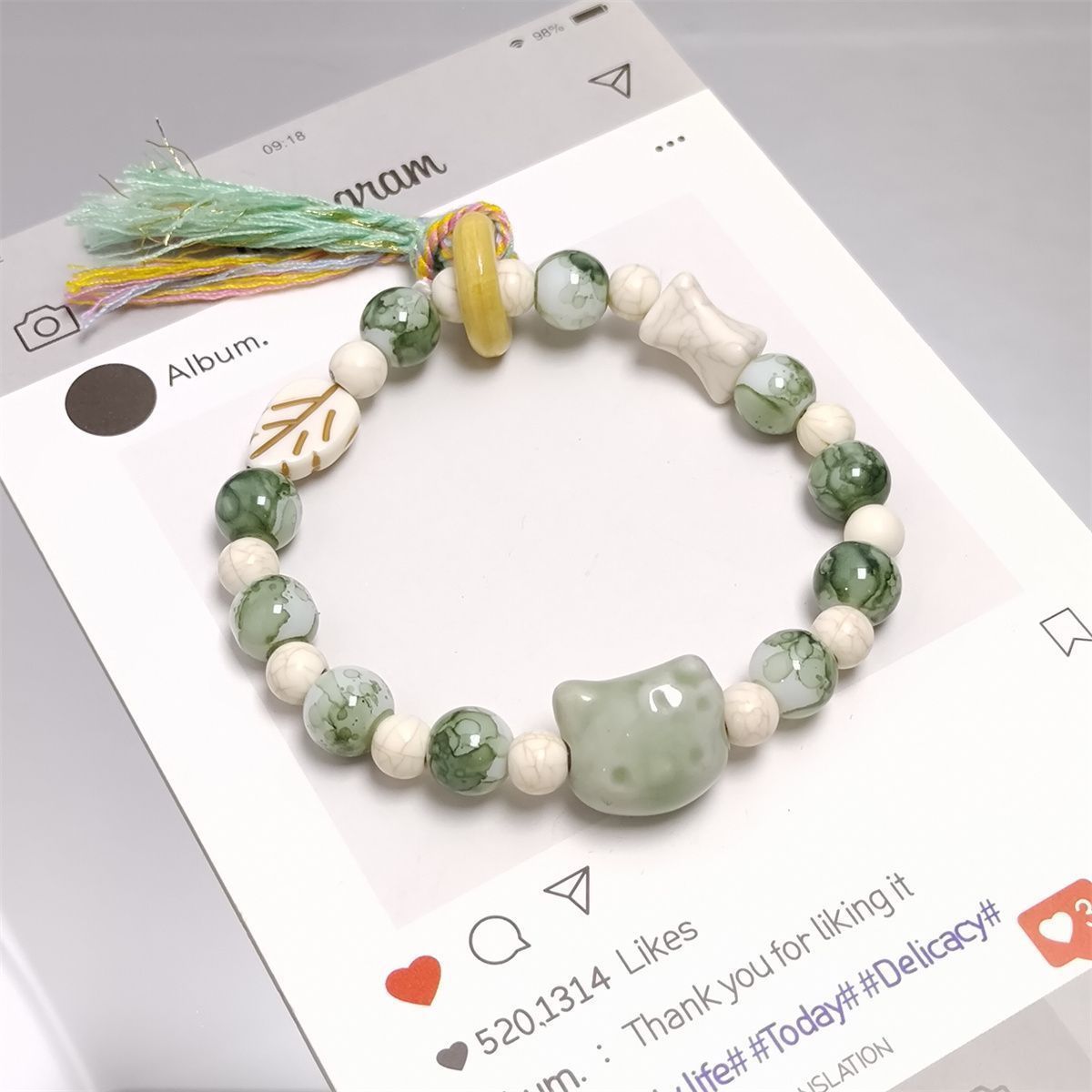 Cute Sweet Cat Ceramic Female Exquisite Bracelets