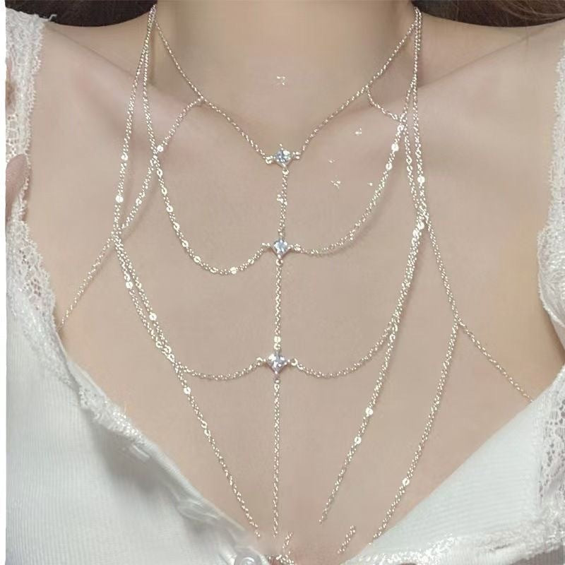Hot Body Chains Dazzling Chest Full Necklace