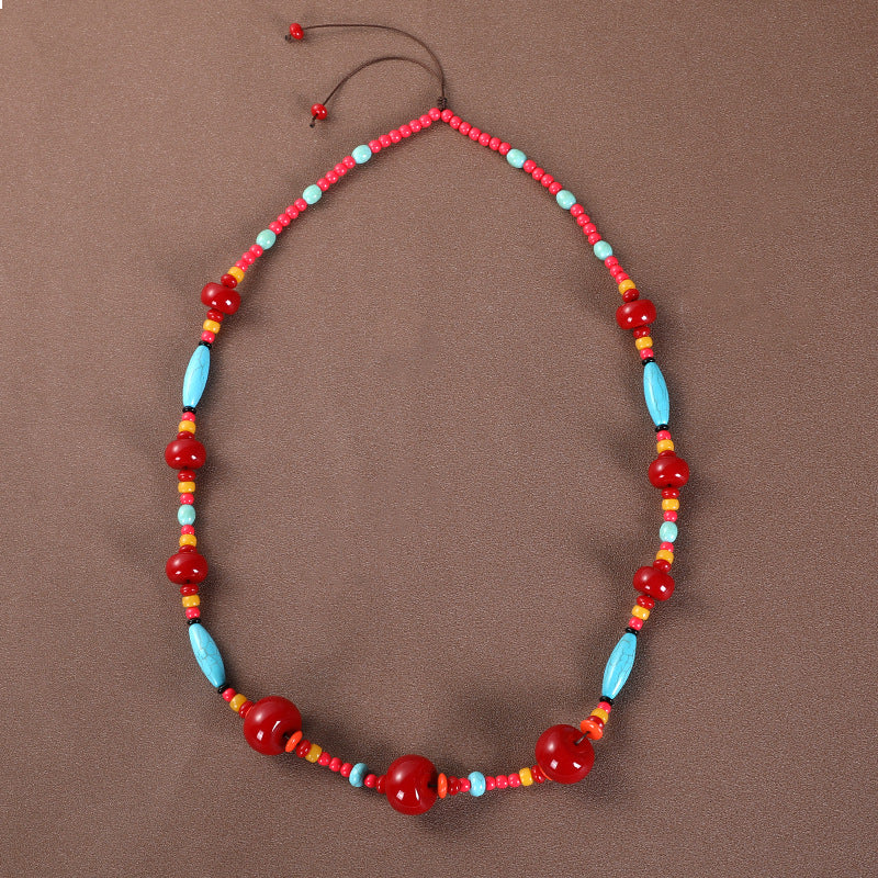 Women's & Men's Long Ethnic Style For Exaggerated Turquoise Necklaces