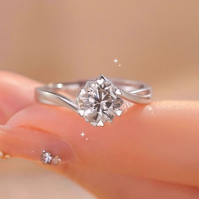 Arm Imitation Moissanite Female Affordable Luxury Fashion Points Rings