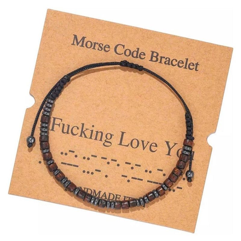 Moss Password Hand-woven Letters Numbers Vintage Bracelets
