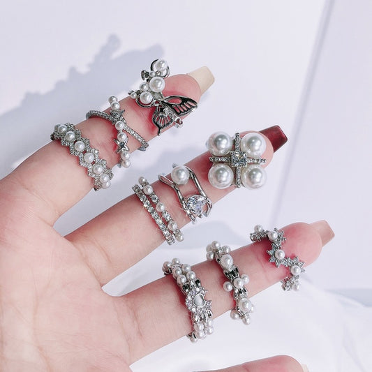 Gentle Sweet Cool Style Accessories Pearl Female Rings