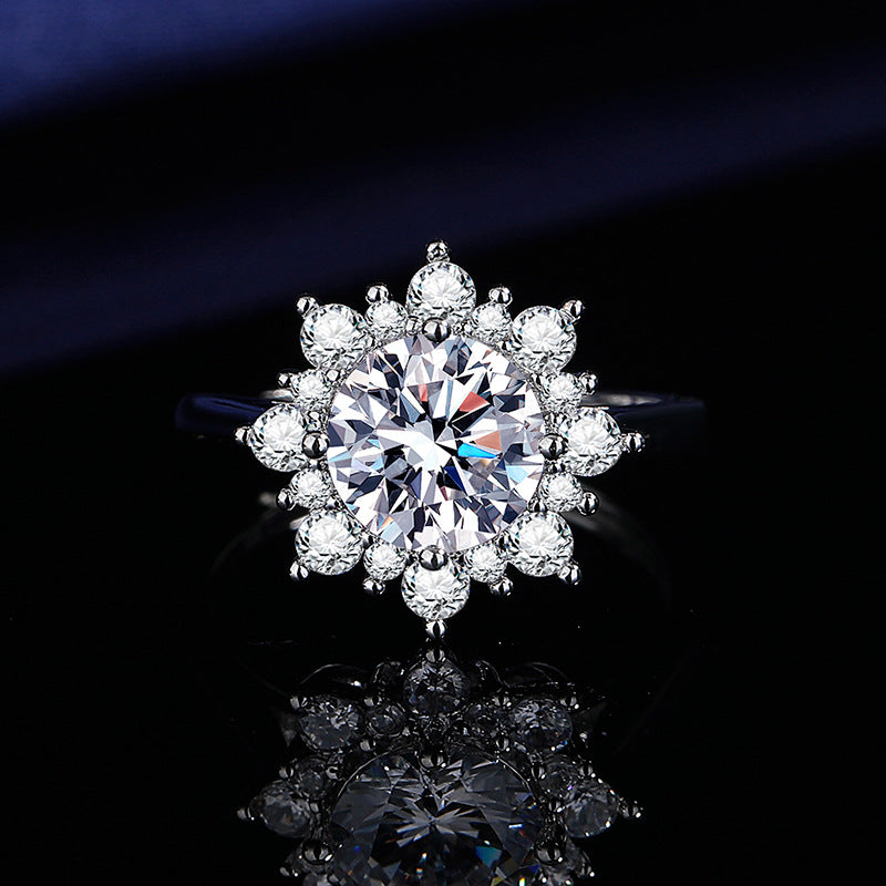 Women's Broadcast 2 Karat Sunflower Suit Luxury Ring