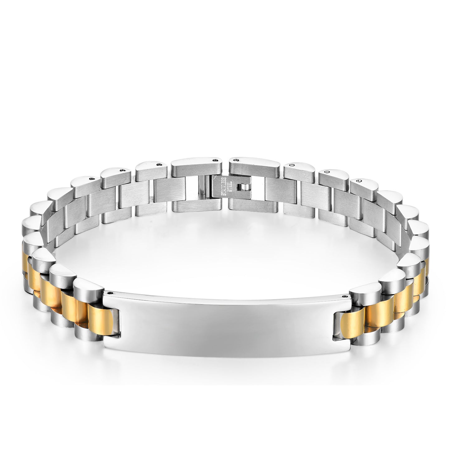 Stainless Steel Curved Titanium Couple Does Not Fade Female Bracelet