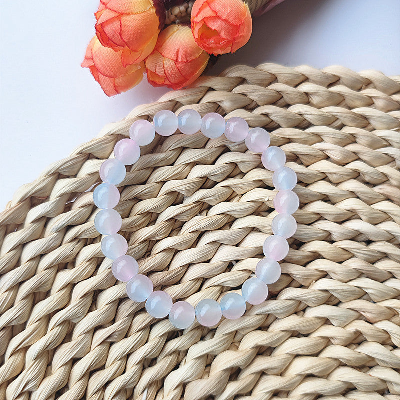 Hand Toy Gradient Color Glass Beads Primary School Beaded Can Bracelets