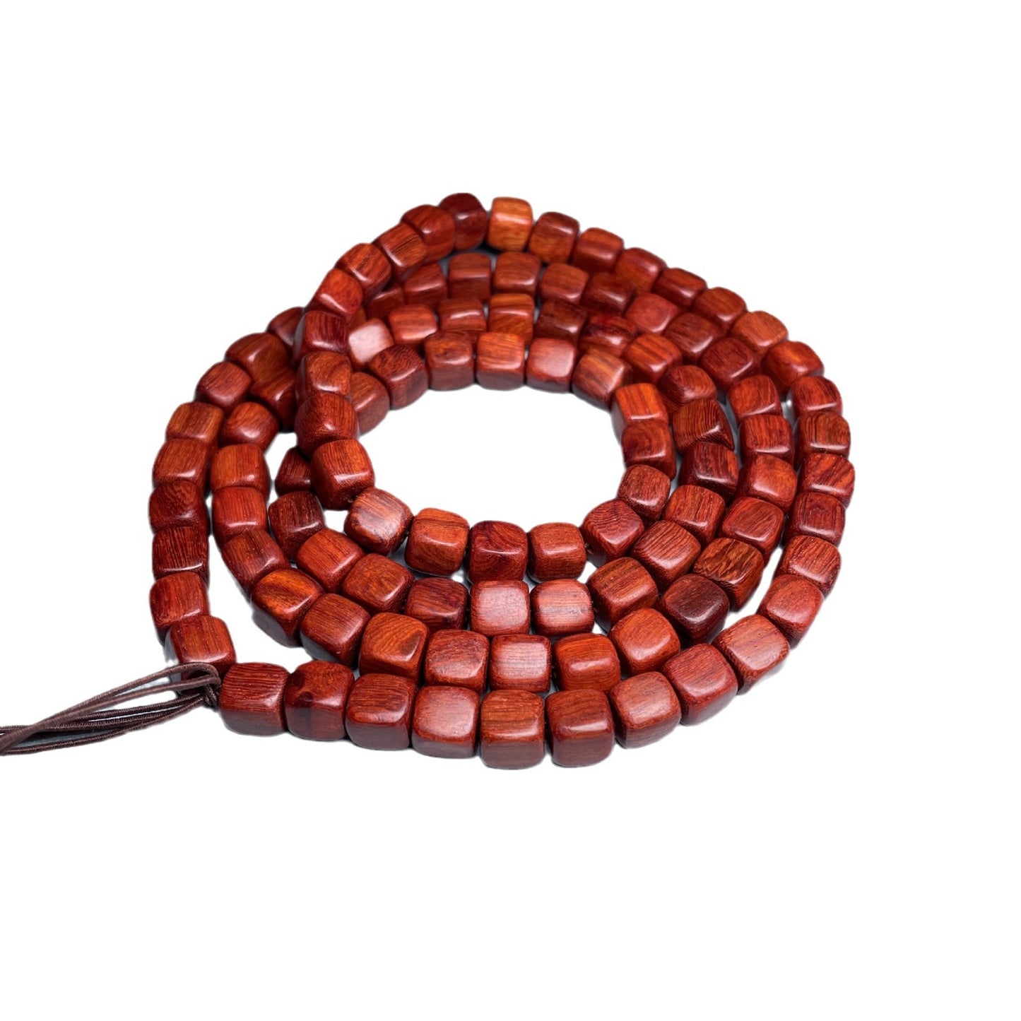 Women's & Men's Rosewood Purple Sandalwood Mountain Square Sugar Buddha Beads Bracelet