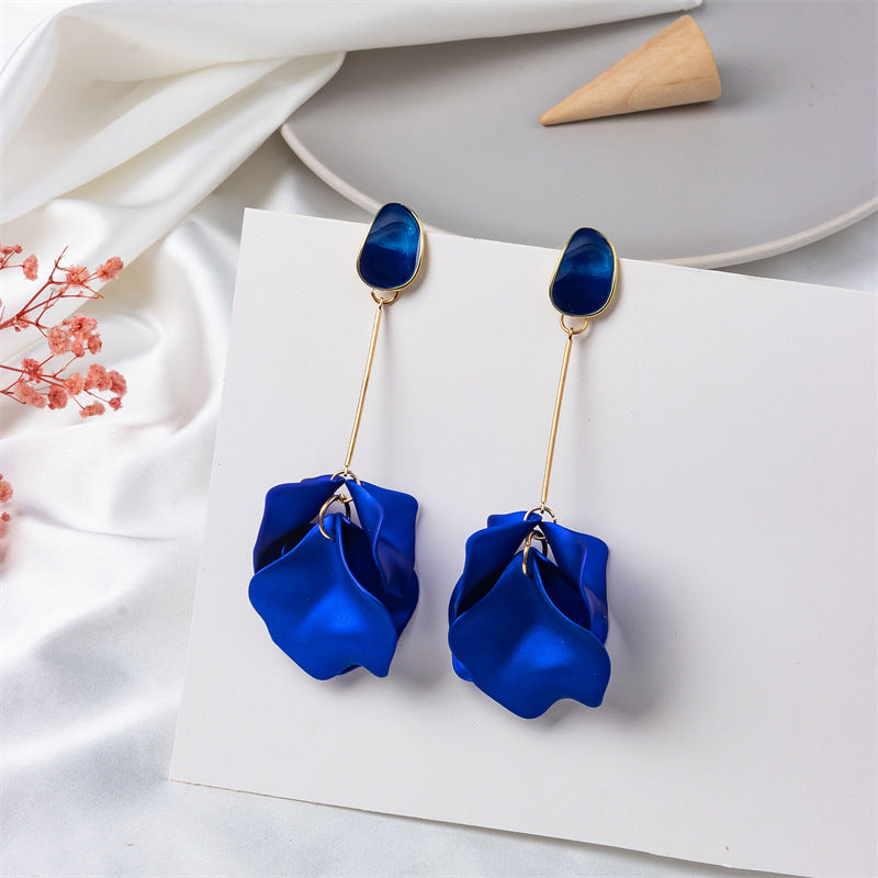Summer Flower High Profile Fashion Petal Earrings