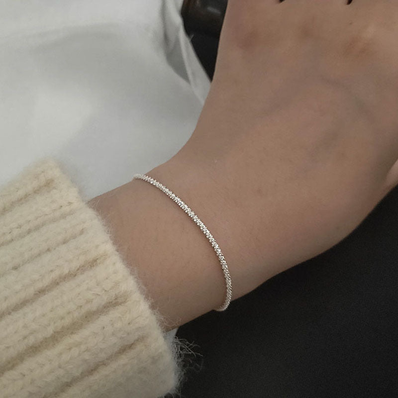 Women's Sier Simple Starry Shiny Girlfriend Gifts Bracelet