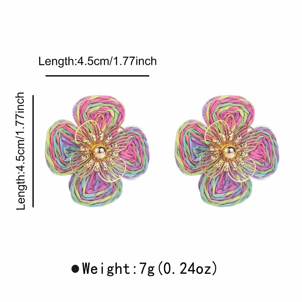 Women's Vacation Style Enamel Color Flower Pearl Light Luxury High-grade Earrings