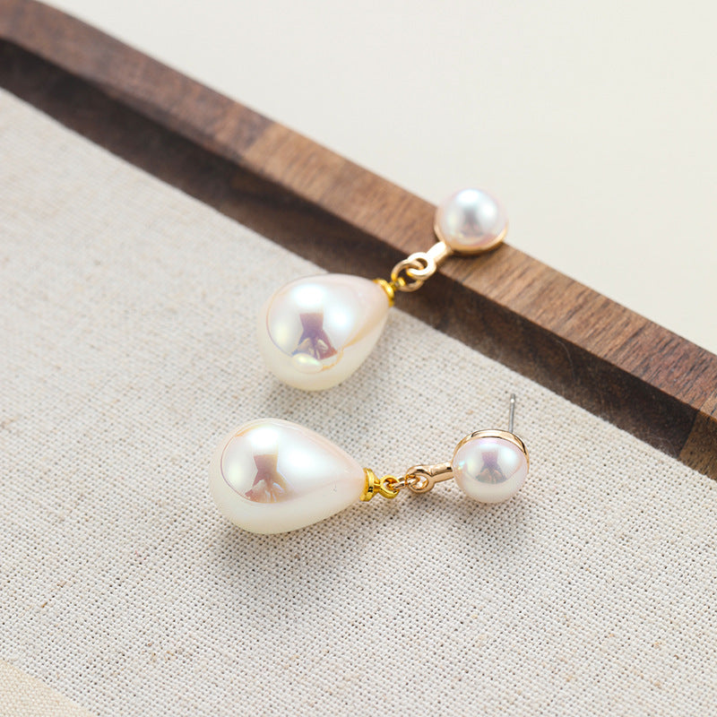 Fashion Water Drops Pearl Sweet Lady Style Earrings