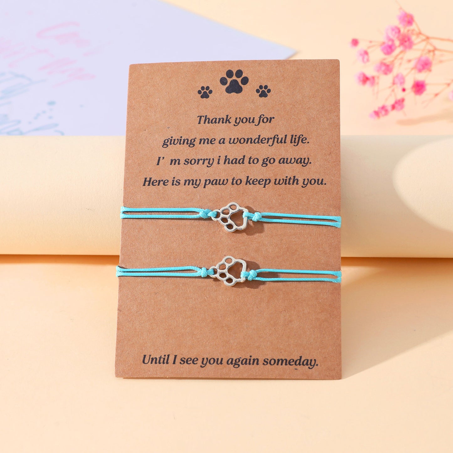 Creative Line Cat's Paw Mark Hand-woven Blessing Friendship Bracelets