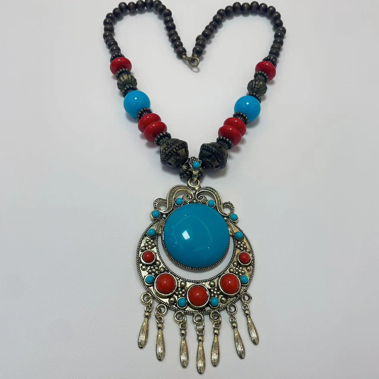 Women's Bohemian Woven Beads Long Tibetan Clothes Sweater Necklaces
