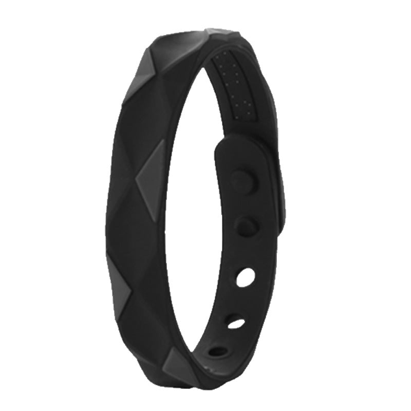 Women's & Men's Rhombus Anion Basketball Sports Waterproof Silicone Bracelet