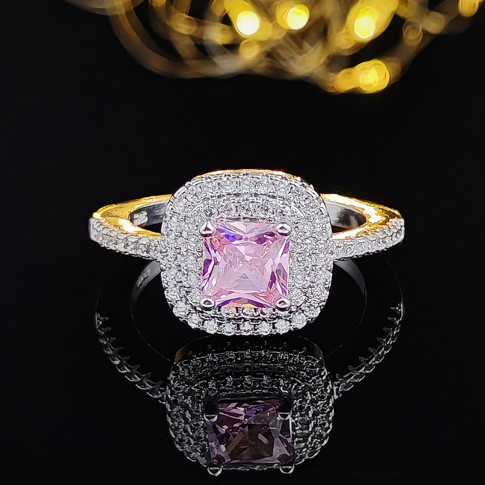 Women's Simple Pink Niche High Sense Does Rings